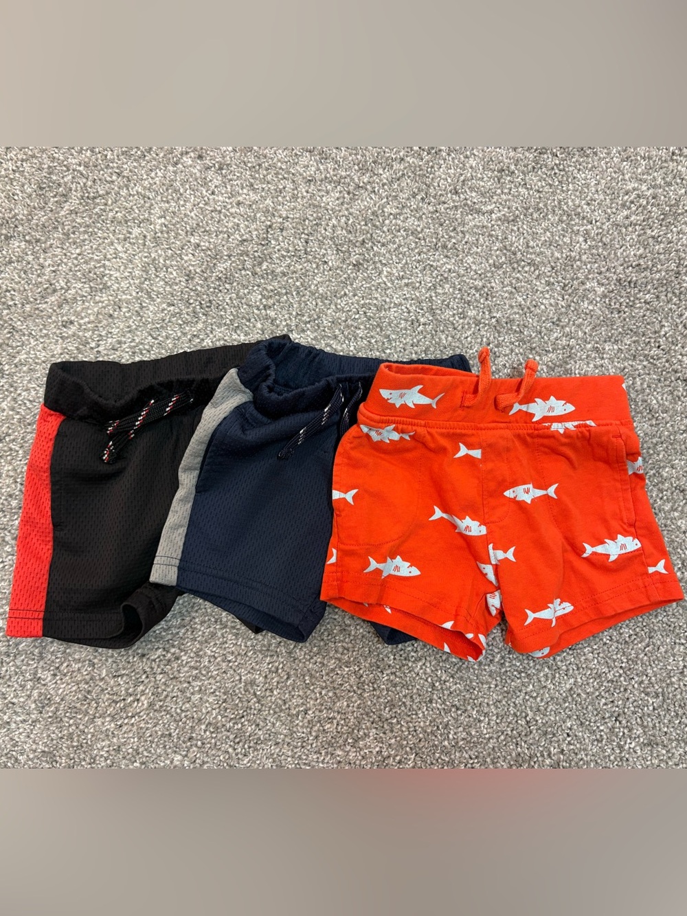 Falls Creek Kids Shorts Trio - Red, Navy & Black